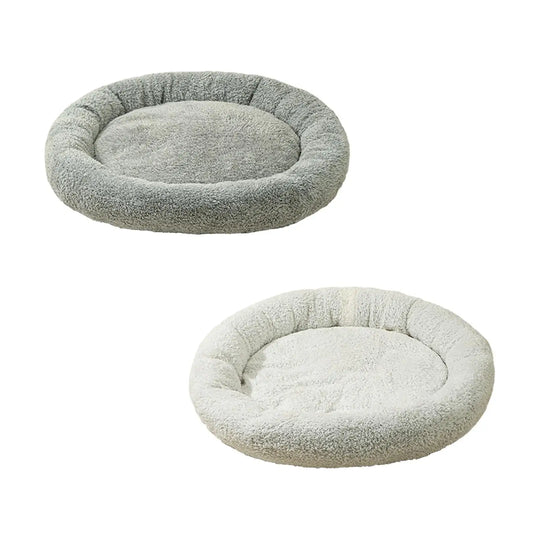 Luxurious Round Pet Bed for Furry Friends - Cozy Haven for Small