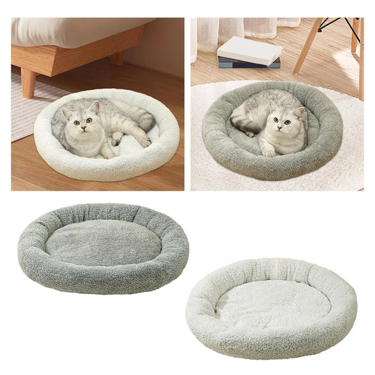 Luxurious Round Pet Bed for Furry Friends - Cozy Haven for Small