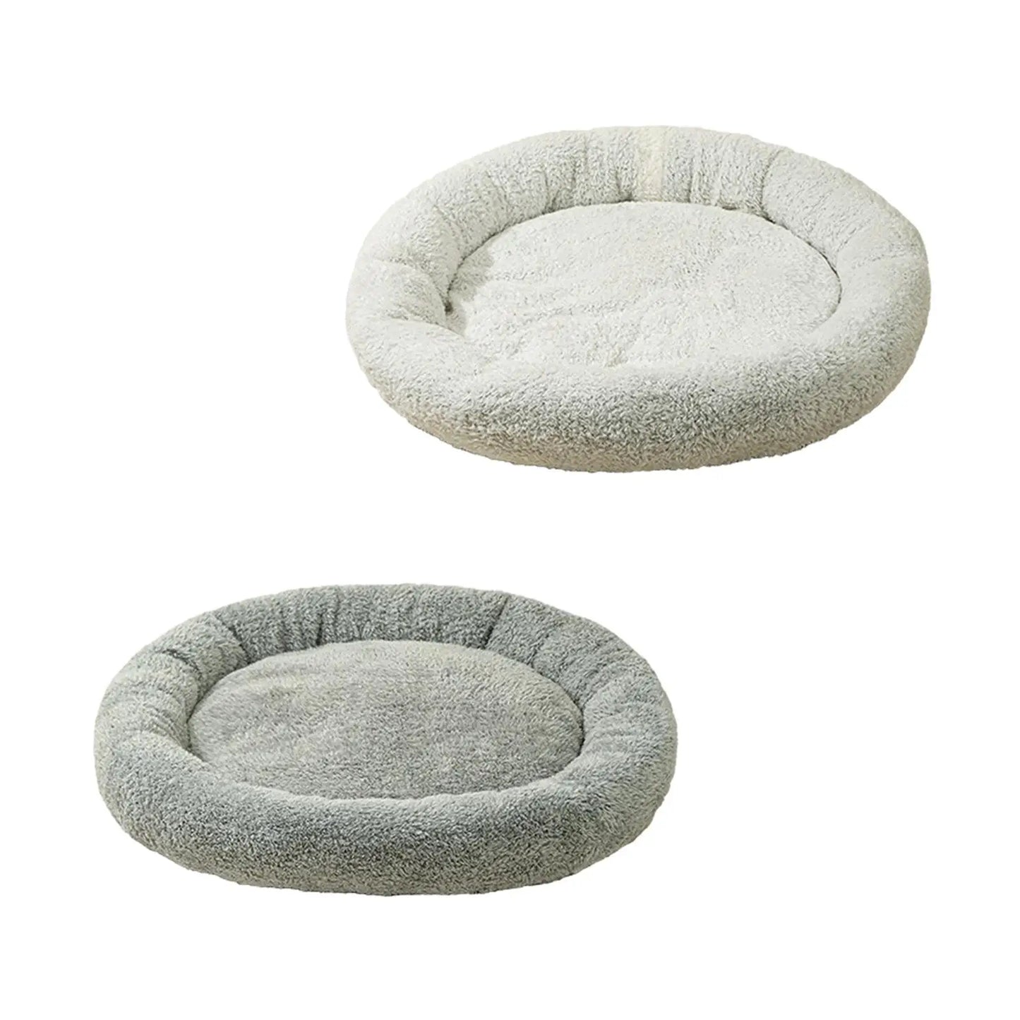 Luxurious Round Pet Bed for Furry Friends - Cozy Haven for Small