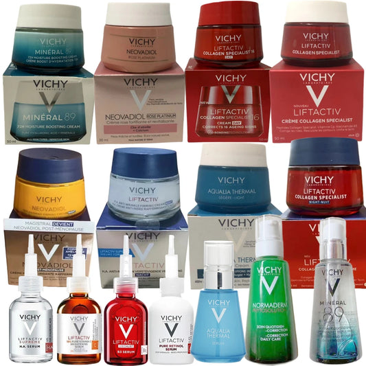 Vichy Various Essence & Cream - Collagen Night Cream, Nutritional Cream, Retinol Serum,VC Rejuvenating/HA Moisturizing Skin Care